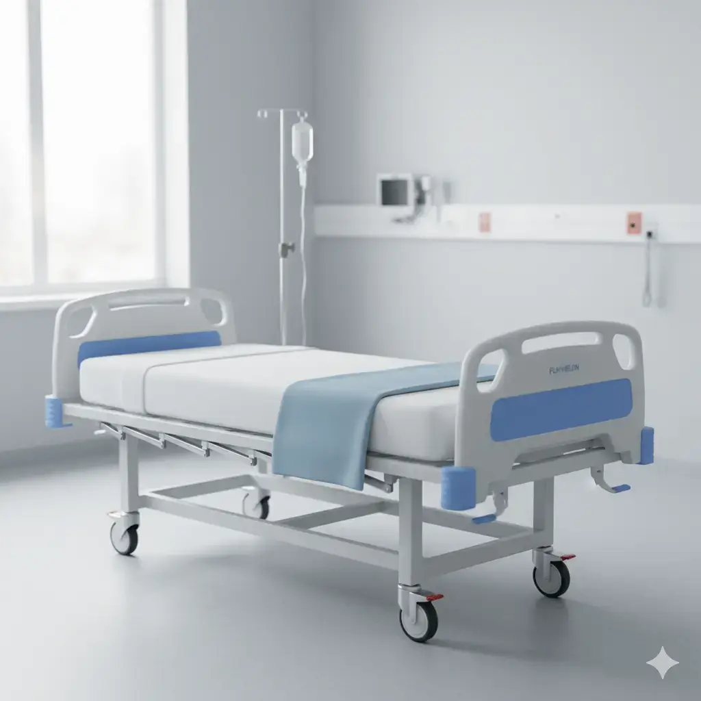 Flaymelon manual hospital bed with ABS headboard